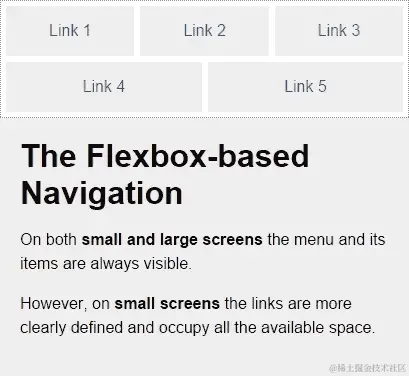 基于 Flexbox 的导航