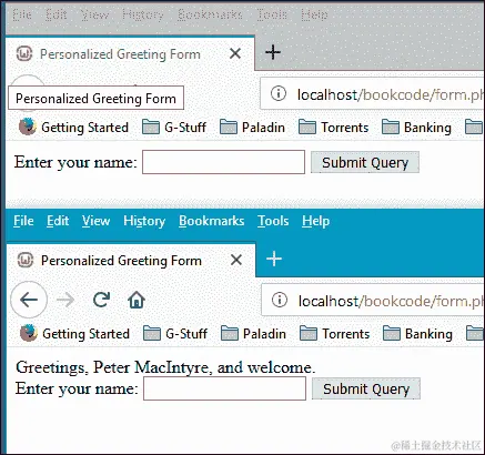 表单和问候页面