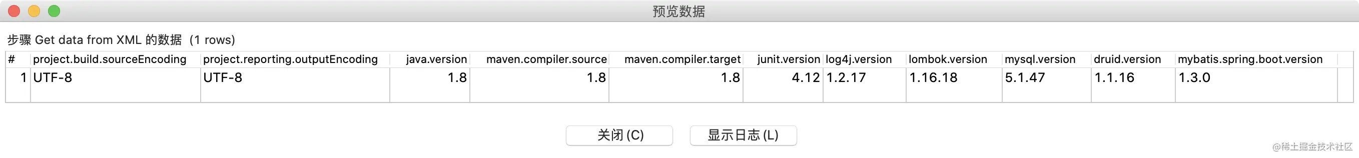解析后的结果