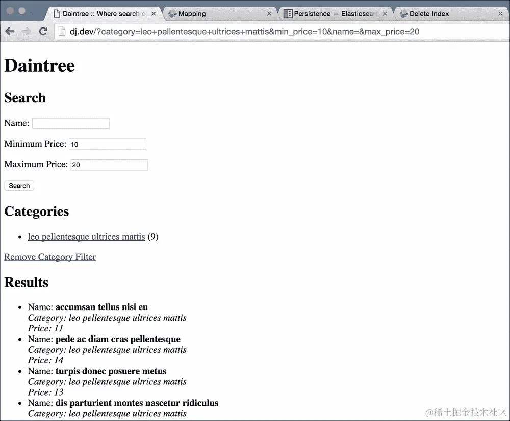 使用聚合进行搜索