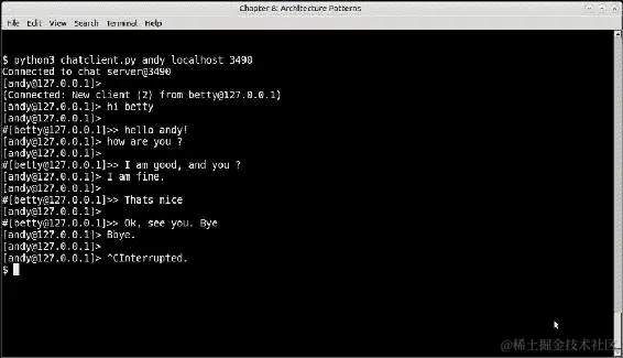 使用 select 模块进行 I/O 多路复用的聊天服务器和客户端