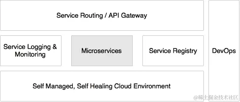 具有支持生态系统的微服务
