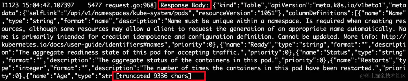 图 4.21：显示响应主体的部分输出