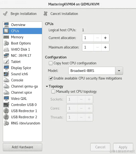 图 7.22-VM CPU 配置