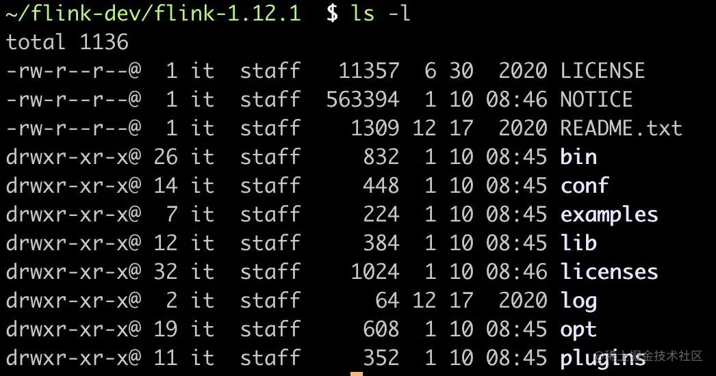 Flink 目录结构