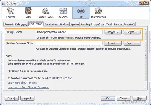 将 PHPUnit 添加到 NetBeans