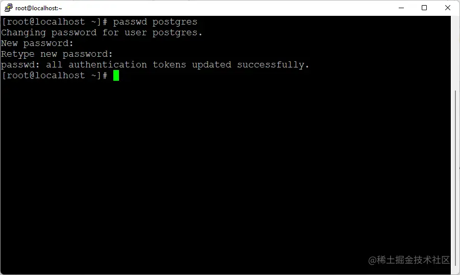 Password of Postgres user