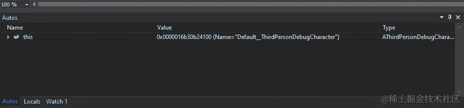 图 2.5：Visual Studio 变量监视窗口