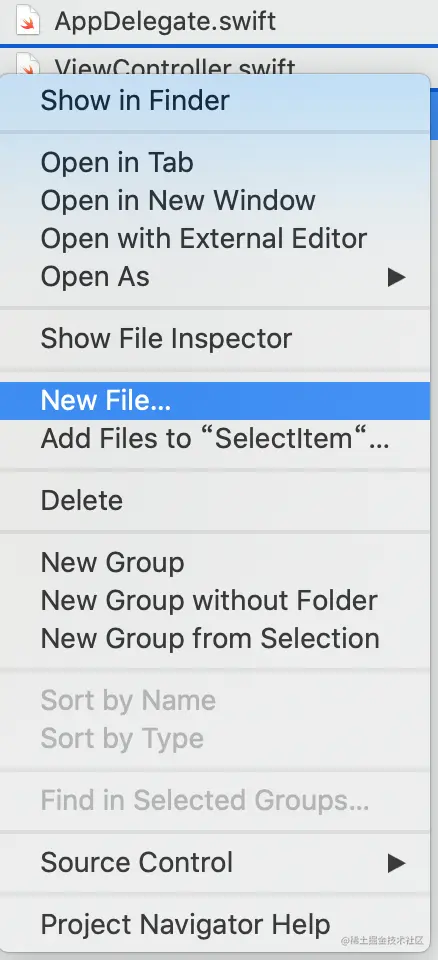 右键选择"New File"，创建新文件