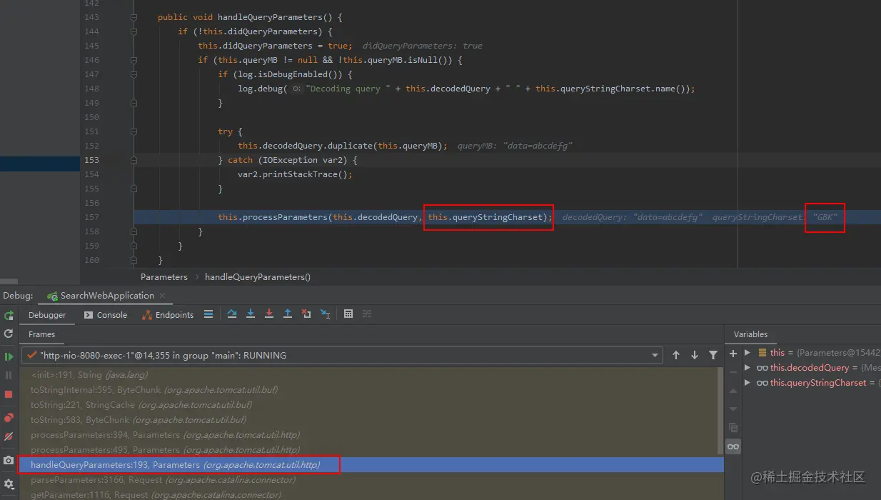 handleQueryParameters