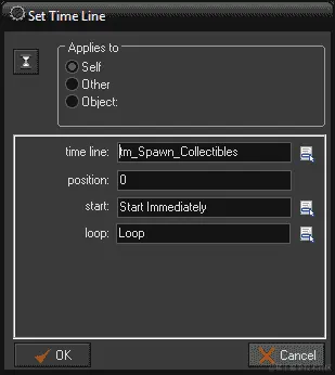 使用时间轴属性编辑器生成可收集物品