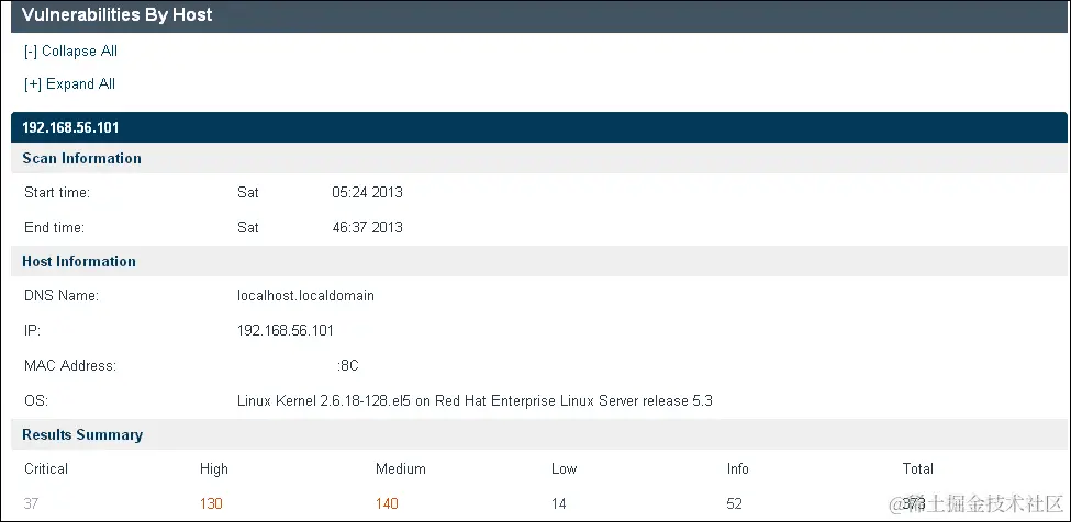 按主机分类的漏洞