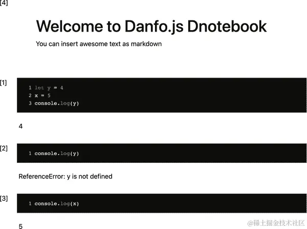 Dnotebook 演示截图