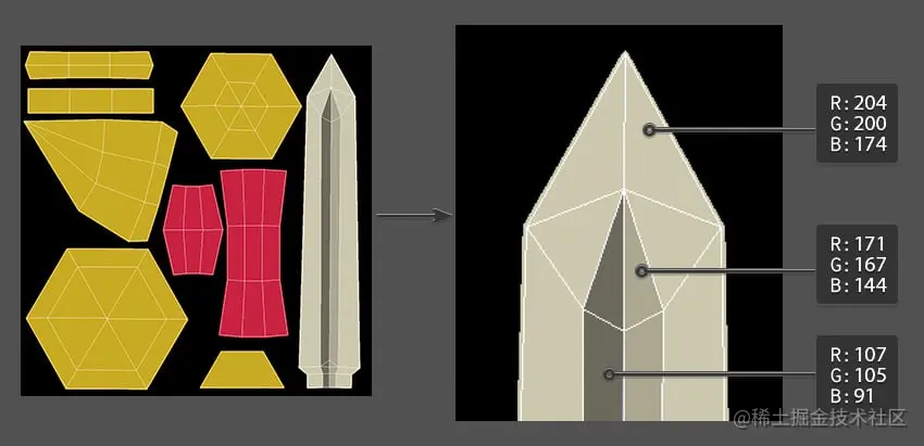 为刀片创建基色