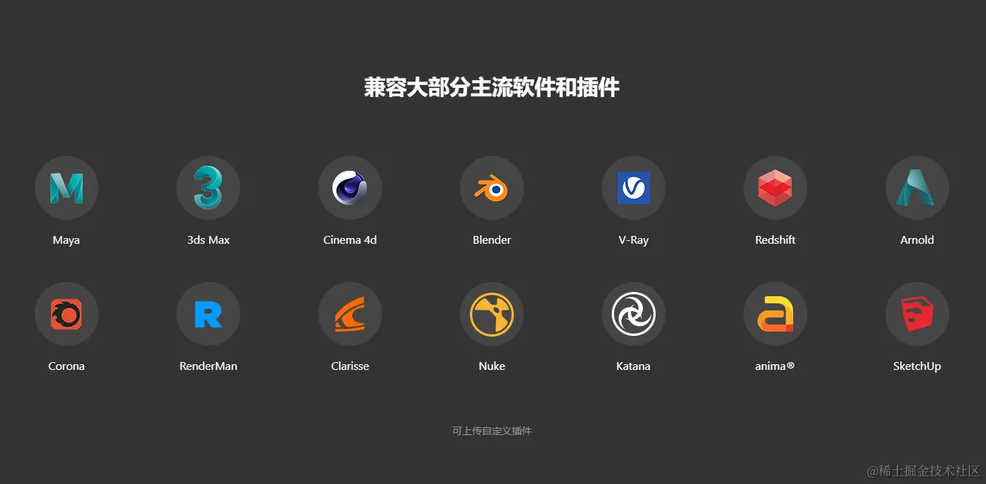 兼容大部分主流软件和插件 - 瑞云渲染