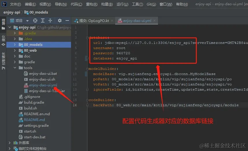 代码生成工具的数据库链接