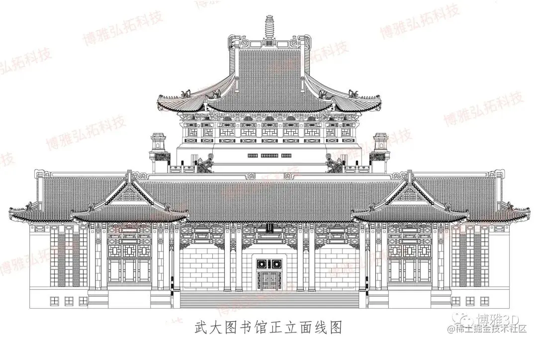 实景三维建模案例展示：武汉大学图书馆，中西文化交织与历史余韵