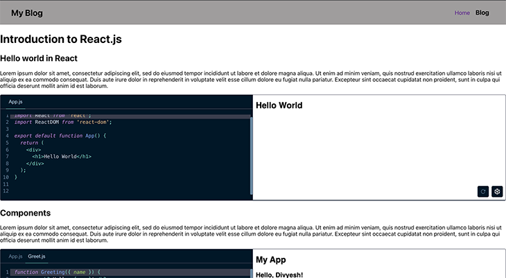Introduction to React.js blog post
