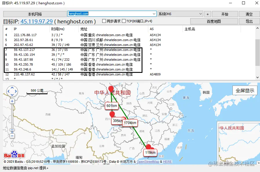 怎么看香港服务器是不是CN2线路？