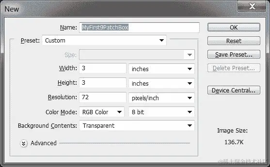 创建 NinePatch 图像