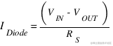 I_Diode = (V_IN - V_OUT) / R_S
