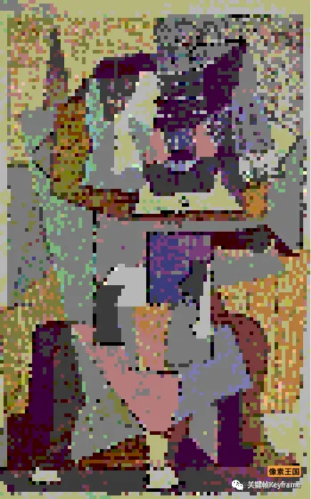 毕加索《桌子》像素版