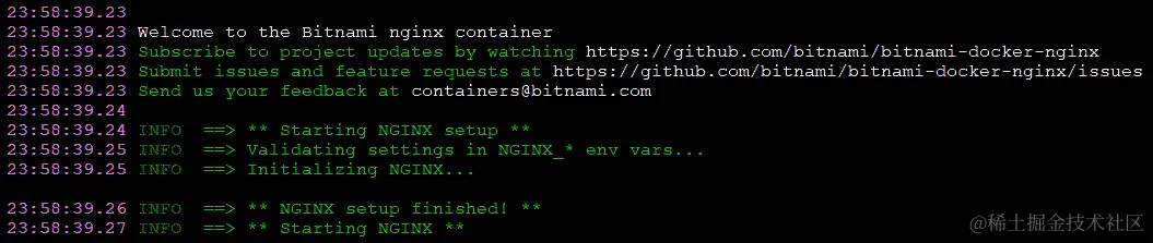 图 1.4 – NGINX 容器启动