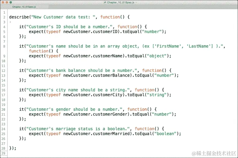 使用 Jasmine 编写测试