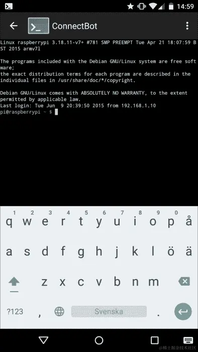 从 Android 到 Pi 的远程控制台
