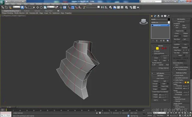 3D 工作室最大建模教程未来派螺栓枪