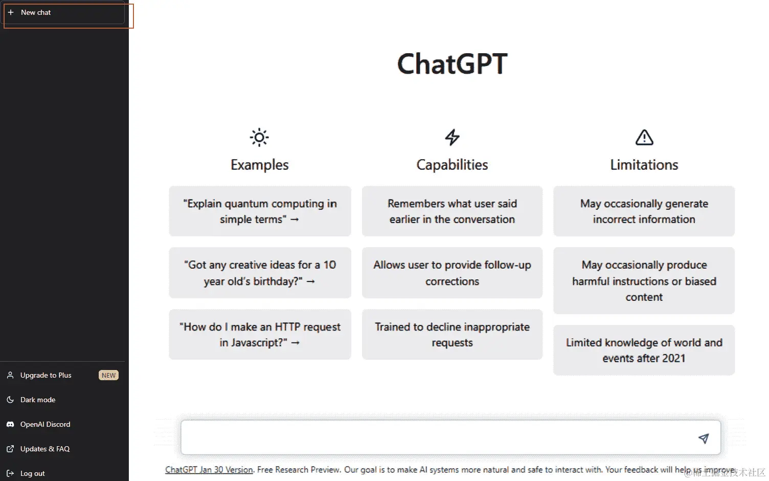 图 3.10 – 在 ChatGPT 中创建新聊天