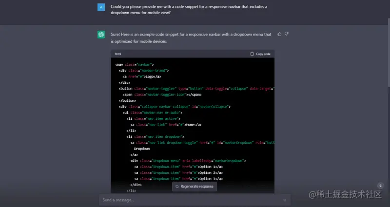 AI generated answer
