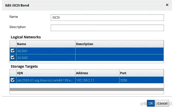 图 5.19 - 在数据中心级别创建 iSCSI 绑定