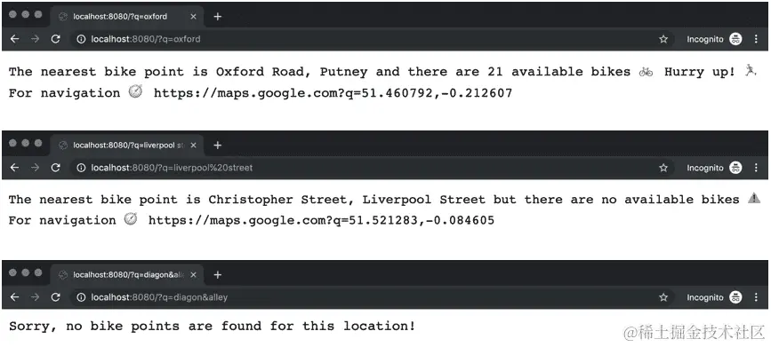图 1.29：不同街道的函数响应