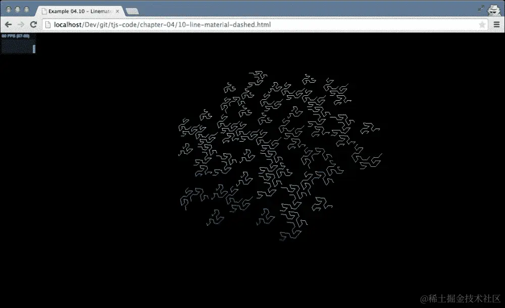 THREE.LineDashedMaterial