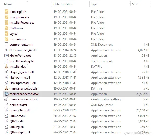 图 10.19 – 安装目录中的维护工具