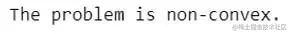 The problem is non-convex
