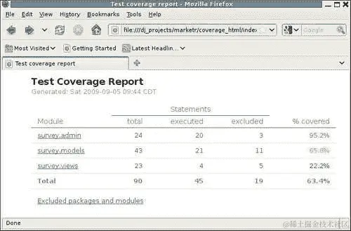 将覆盖率整合到 Django 项目中