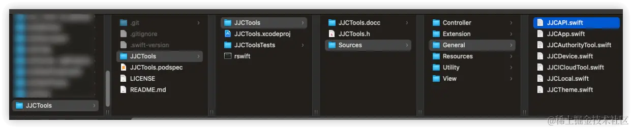 文件目录层级结构 - swift