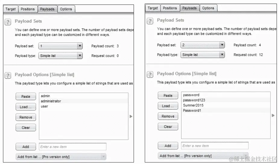 使用 Burp Suite 进行凭证攻击