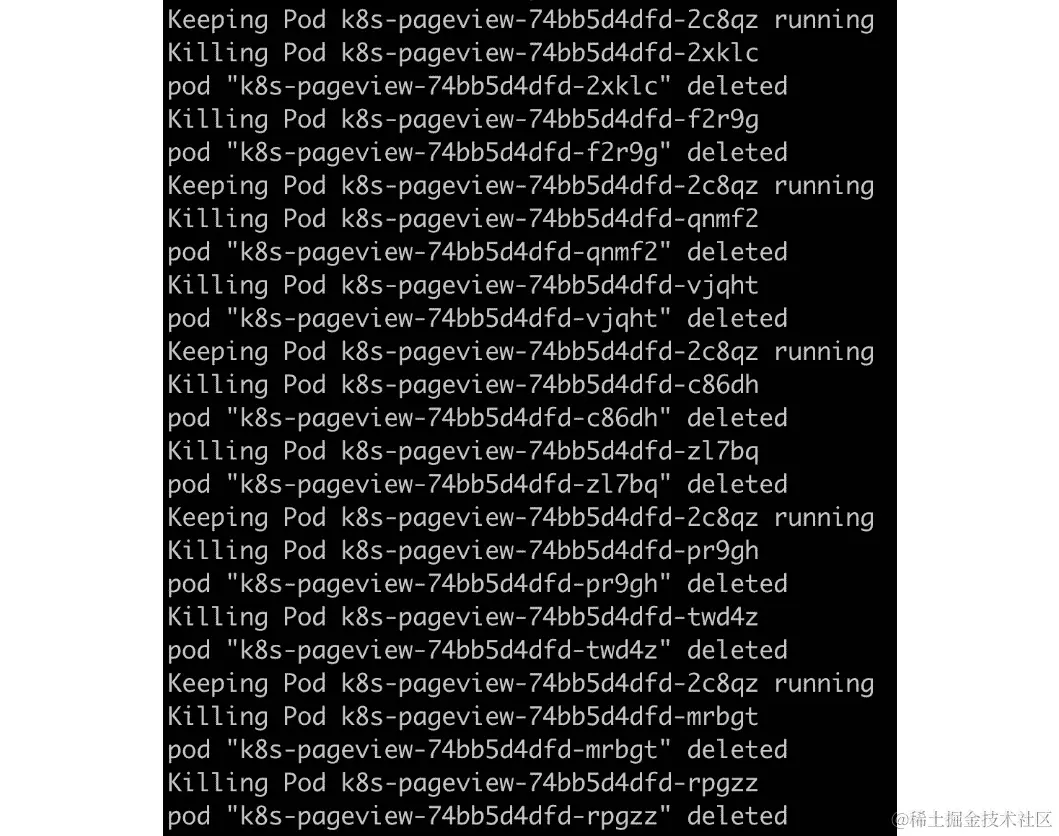 图 2.29：通过脚本杀死 pod