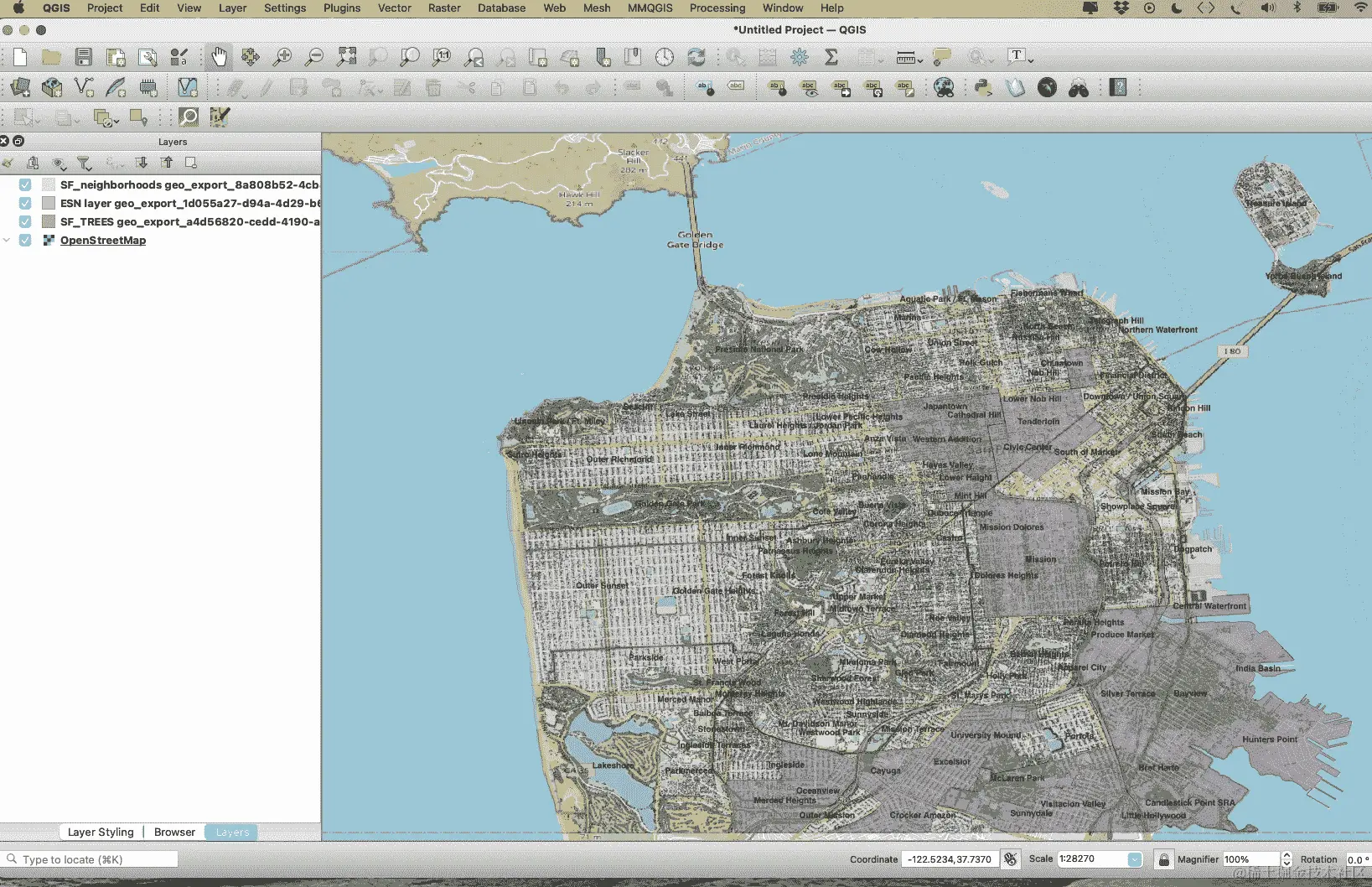 编辑地图画布上的图层