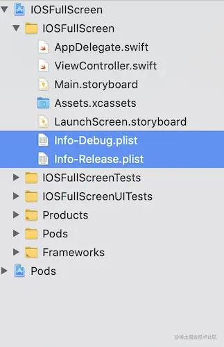 Info-Debug.plist and Info-Release.plist in Xcode