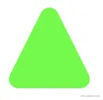A triangle with rounded