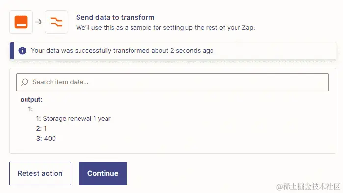 图 18.11 – 转换文本为行项目时返回的数据概述