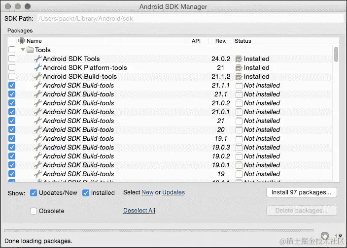 行动时间 – 在 OS X 上安装 Android SDK 和 NDK
