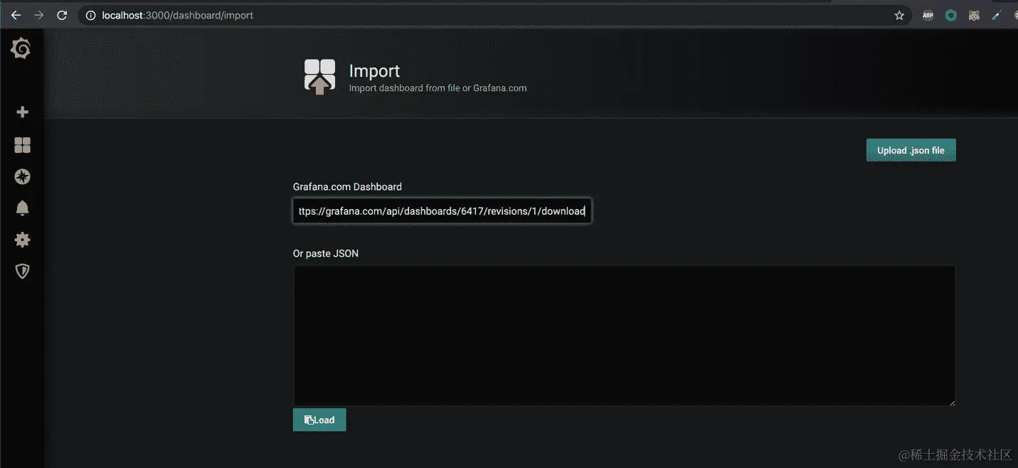图 15.14：输入要从中导入仪表板的源