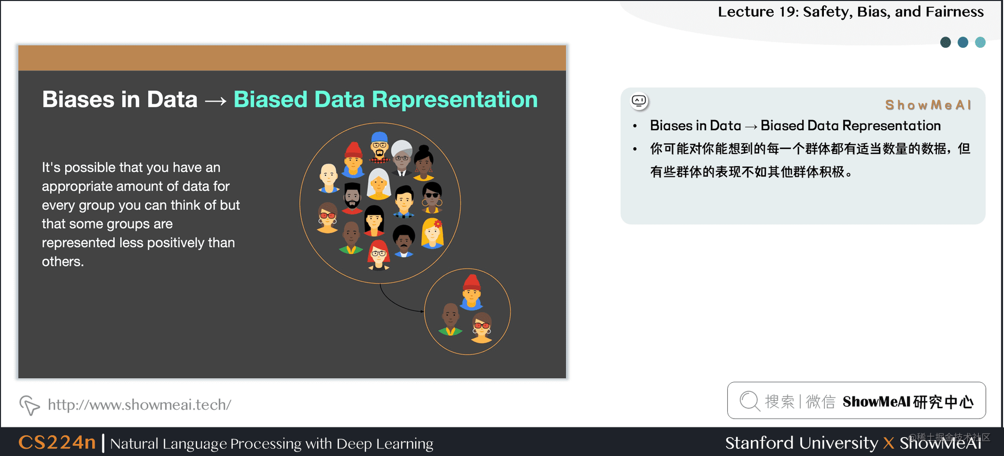 Biases in Data → Biased Data Representation