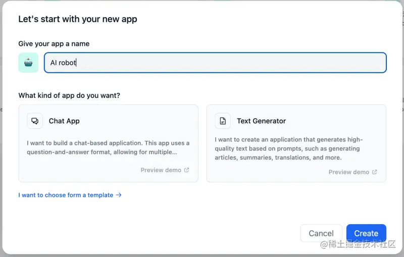 Create New Application