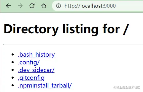 访问8000端口，浏览器重定向到9000端口